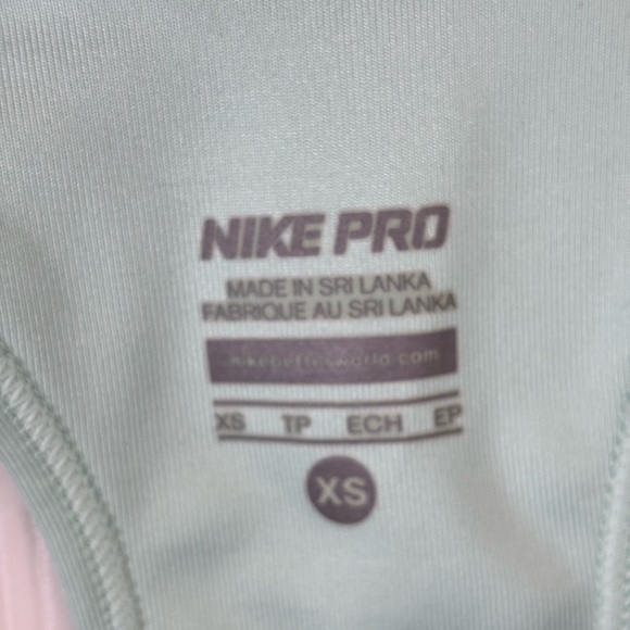Nike Pro Light Green Sports Bra - Picture 3 of 4